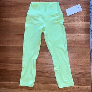 NWT Lululemon Align High Rise Nulu Crop Leggings 21” Faded Zap Color Size 4